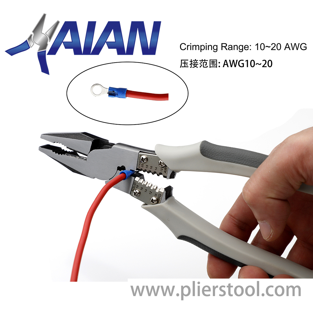 Multi-use Linesman's Pliers' Crimping Functions